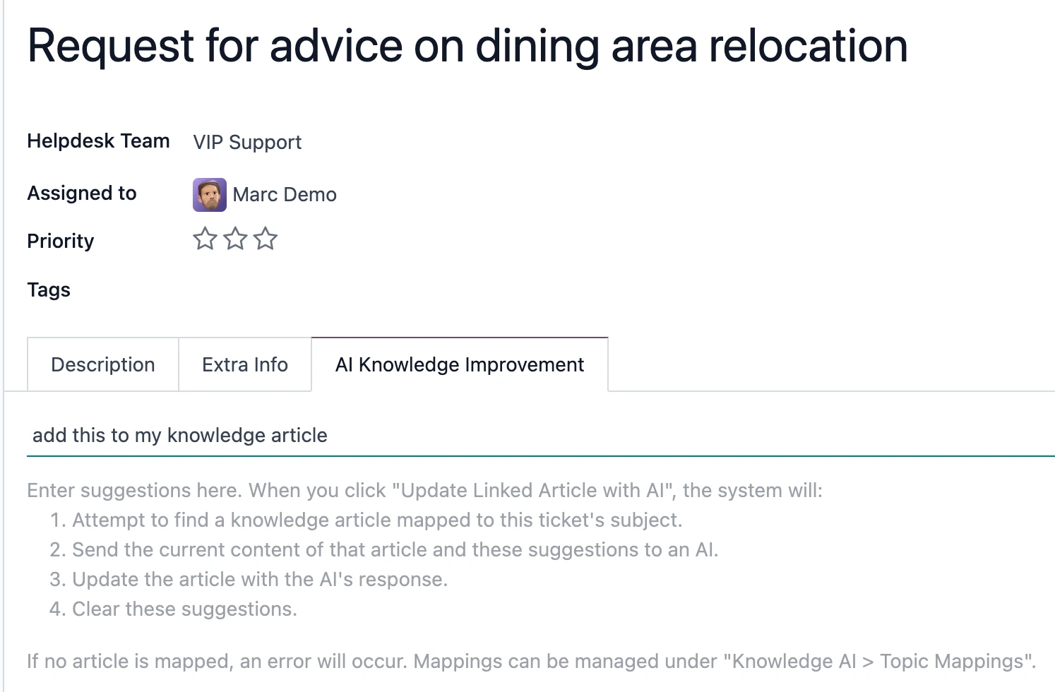 360 Odoo AI Knowledge Base Improvement